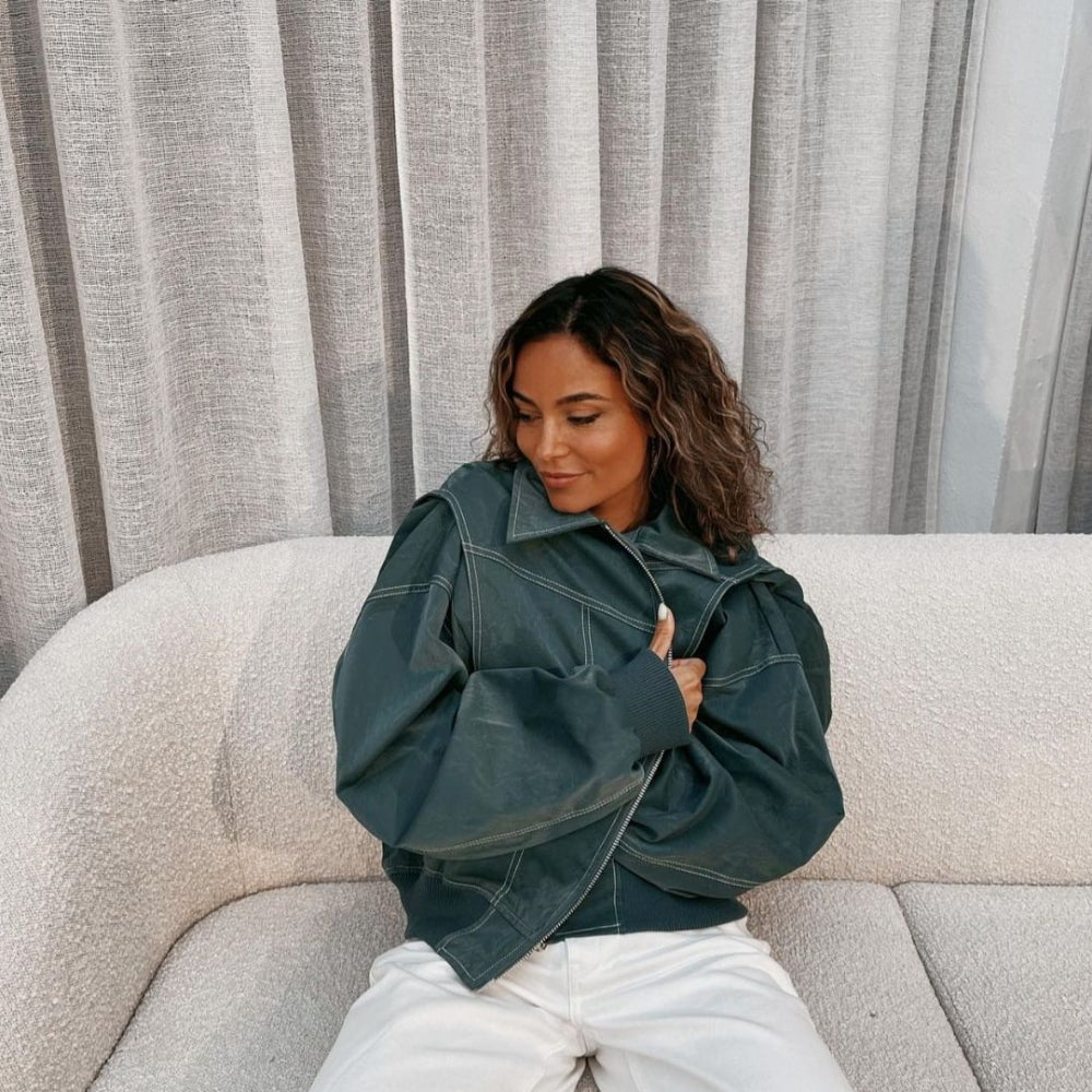 Veste femme élégante zippée décontractée