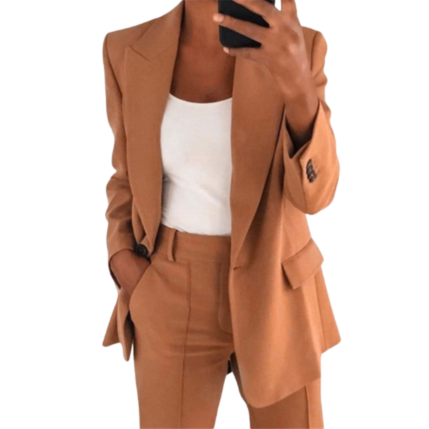 Veste Blazer Femme Noir Élégant Court de Manche