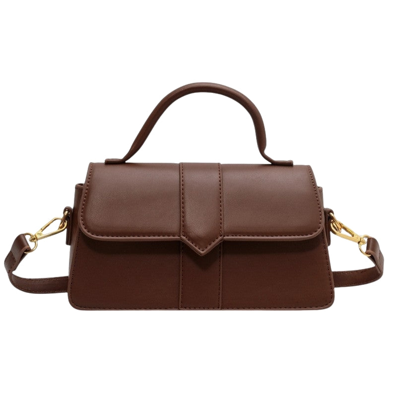 Sac à Main Design en Cuir avec Bélière Métallique