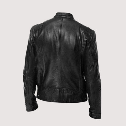 Veste Homme Cuir Véritable Coupe Classique Confort Toutes Saisons