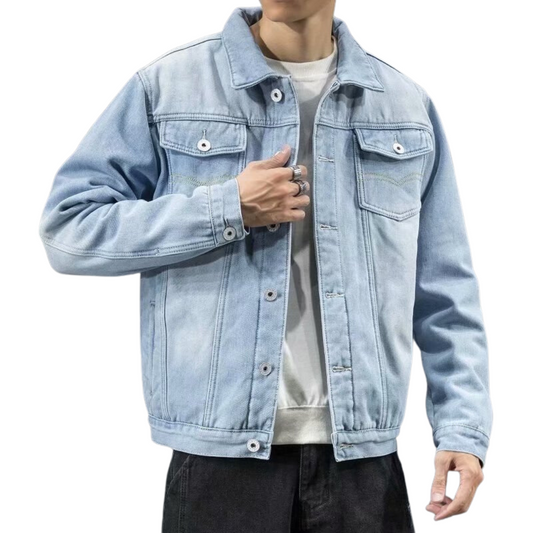 Veste Denim Hiver Élégante avec Doublure Polaire - PanierRoyale