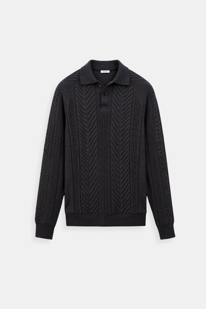 Pull en maille classique avec col polo