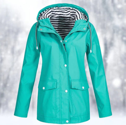 Veste Imperméable Femme Jaune Citron Legère et Étanche