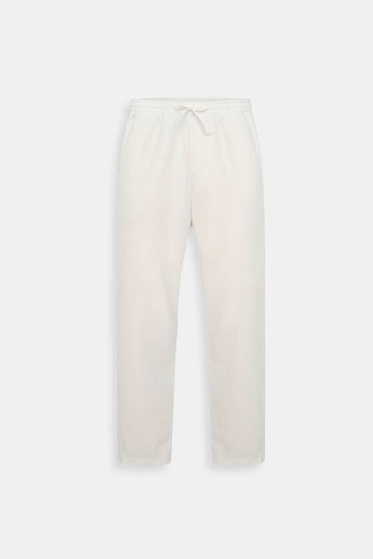 Pantalon de survêtement Homme Blanc avec Cordons de Serrage