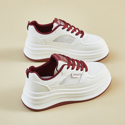 Baskets Femme Plateforme Blanc Confort et Élégantes