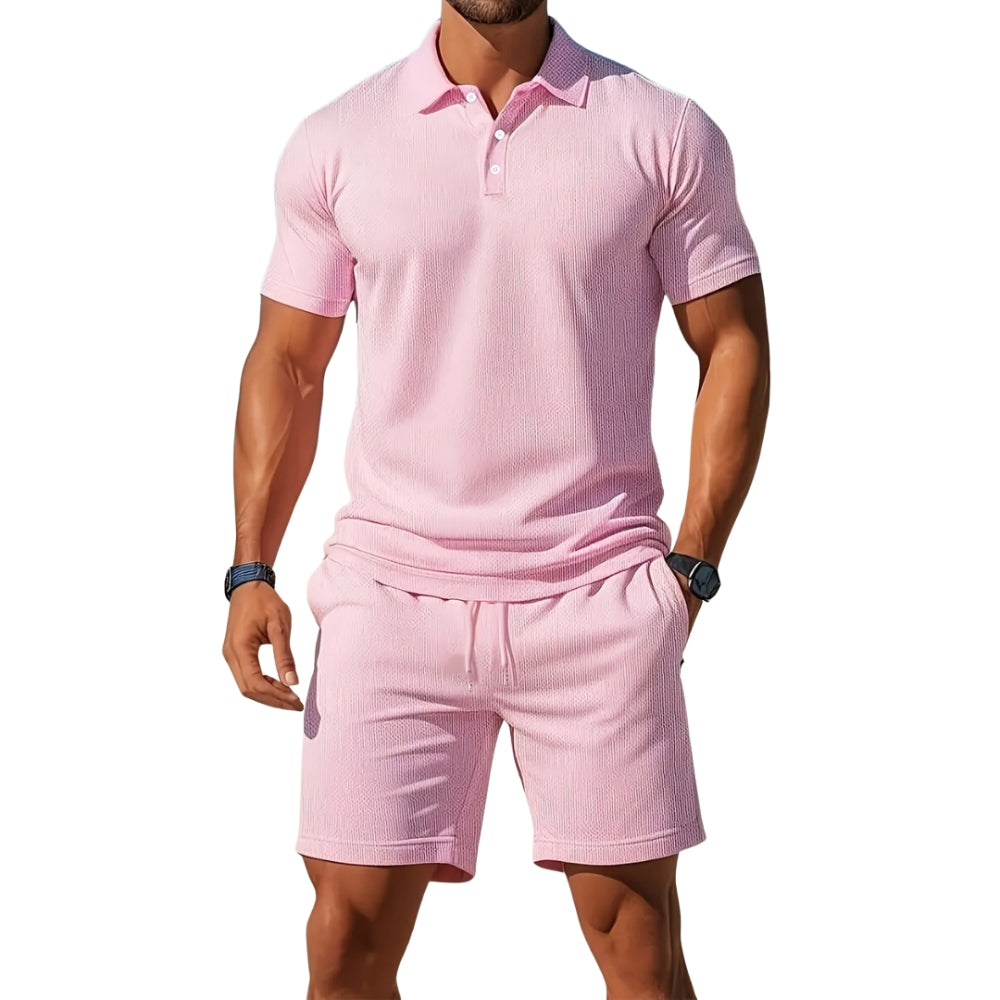 Ensemble Chemise Décontractée et Short Élastique pour Homme