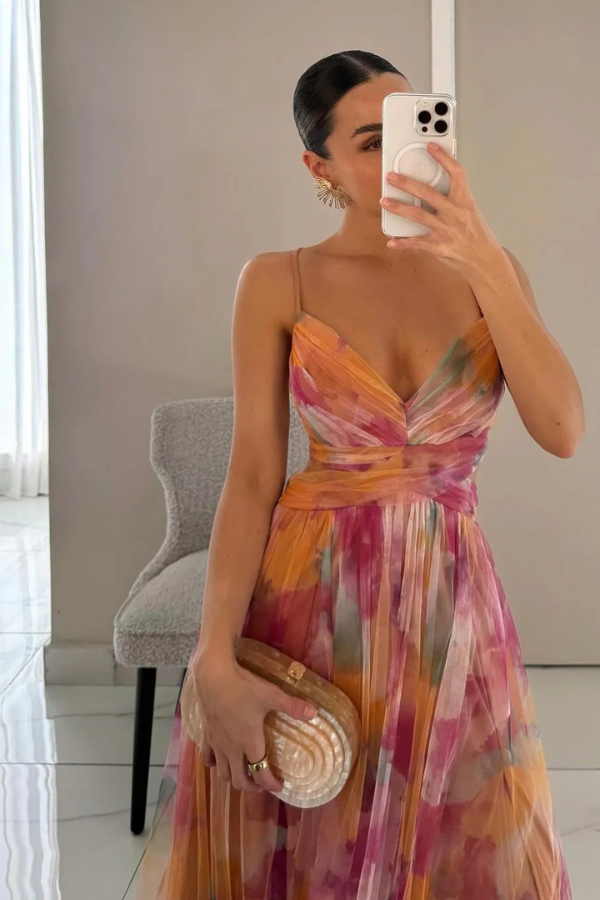 Robe Femme Longue Plissée Élégante
