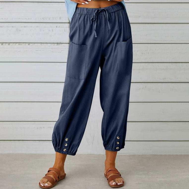 Pantalon Femme Décontracté Taille Relâchée
