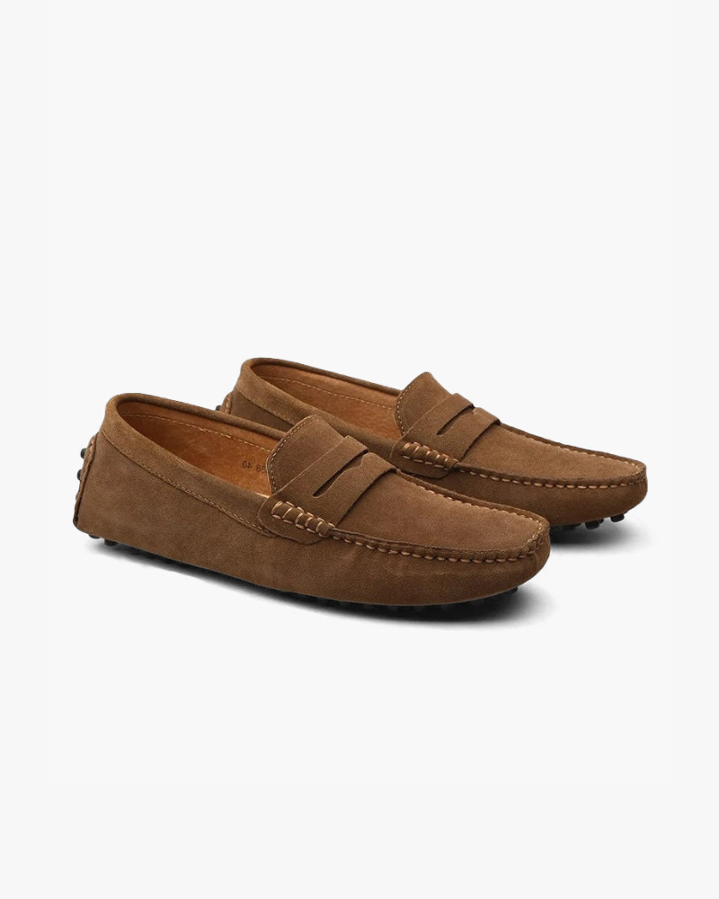 Mocassin Homme Cuir Velours Confortable