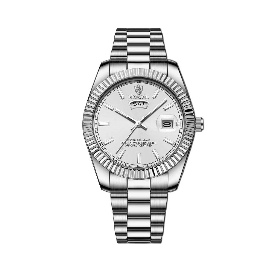 Montre Homme Acier Inoxydable avec Affichage Date - PanierRoyale
