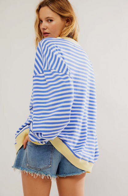 Pull Femme Rayé Col Rond Printemps