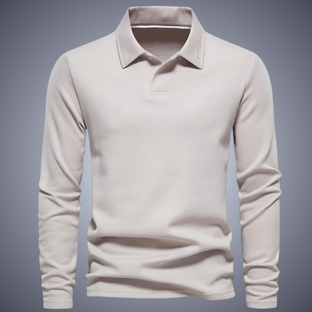 Polo Homme Manches Longues Marine ➡️ Chemise Polo Homme Marine Classique