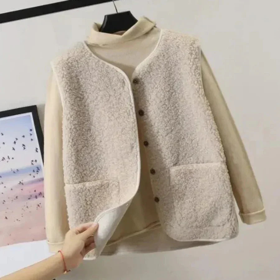 Gilet Court Manche Femme Doux et Confortable