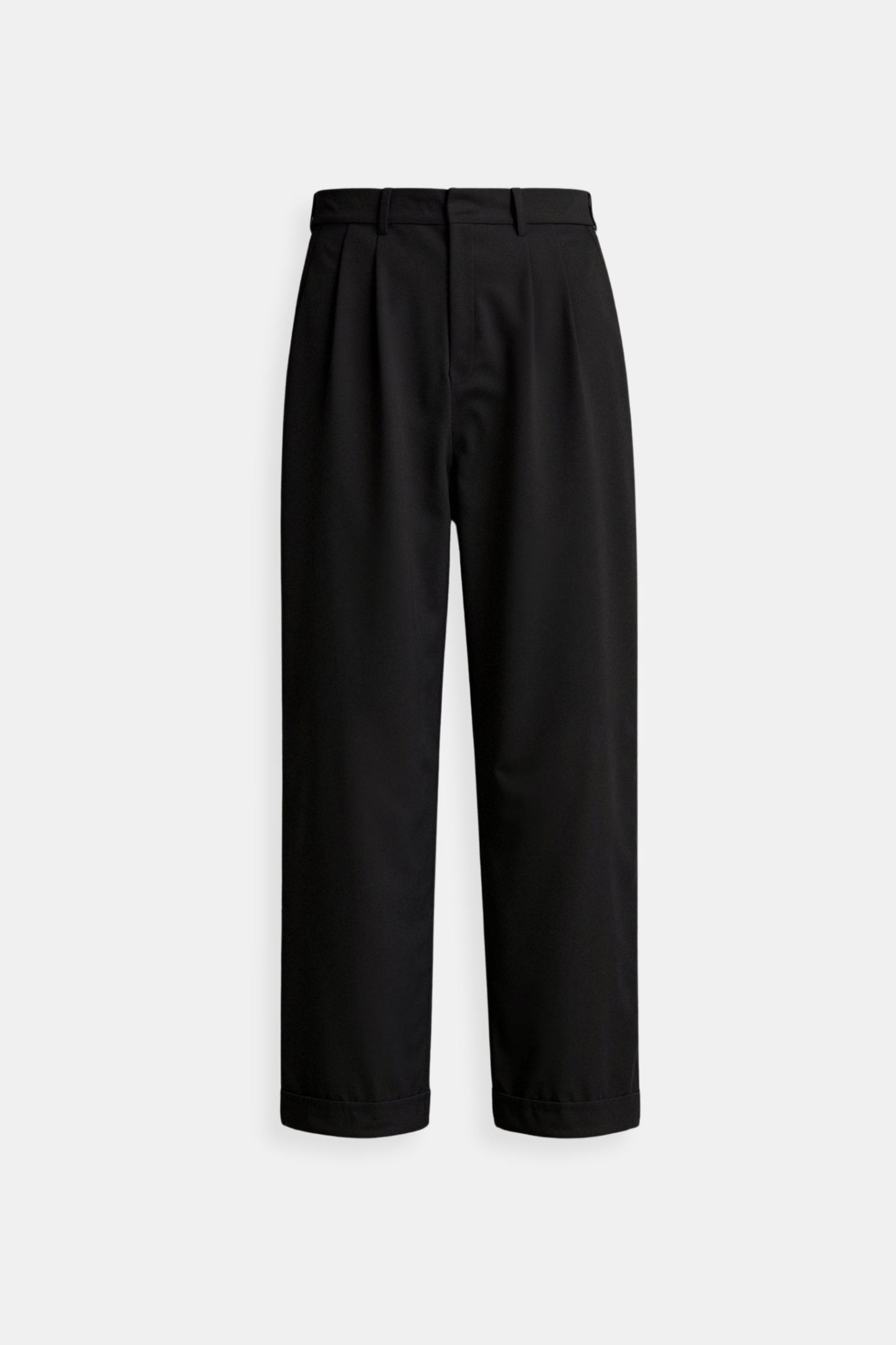 Pantalon Femme Classique Plissé avec Ourlet Reversible
