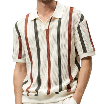 Chemise Polos Rayée Homme Confortable et Élégante