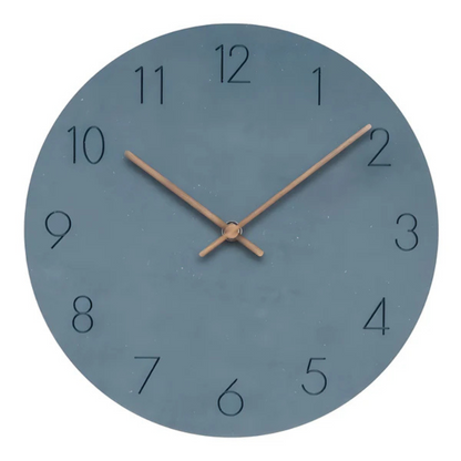 Horloge Murale en Bois avec Chiffres Blancs Moderne