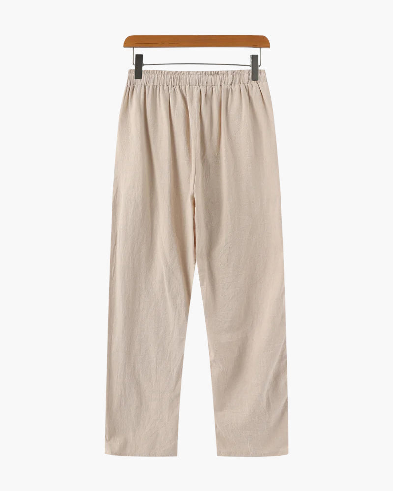 Pantalon Lin Homme Élastique pour Été