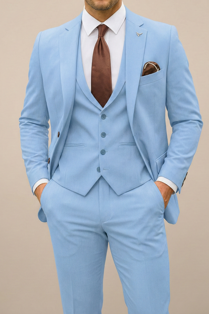 Costume Homme Printemps 3 Pièces Élégant Moderne