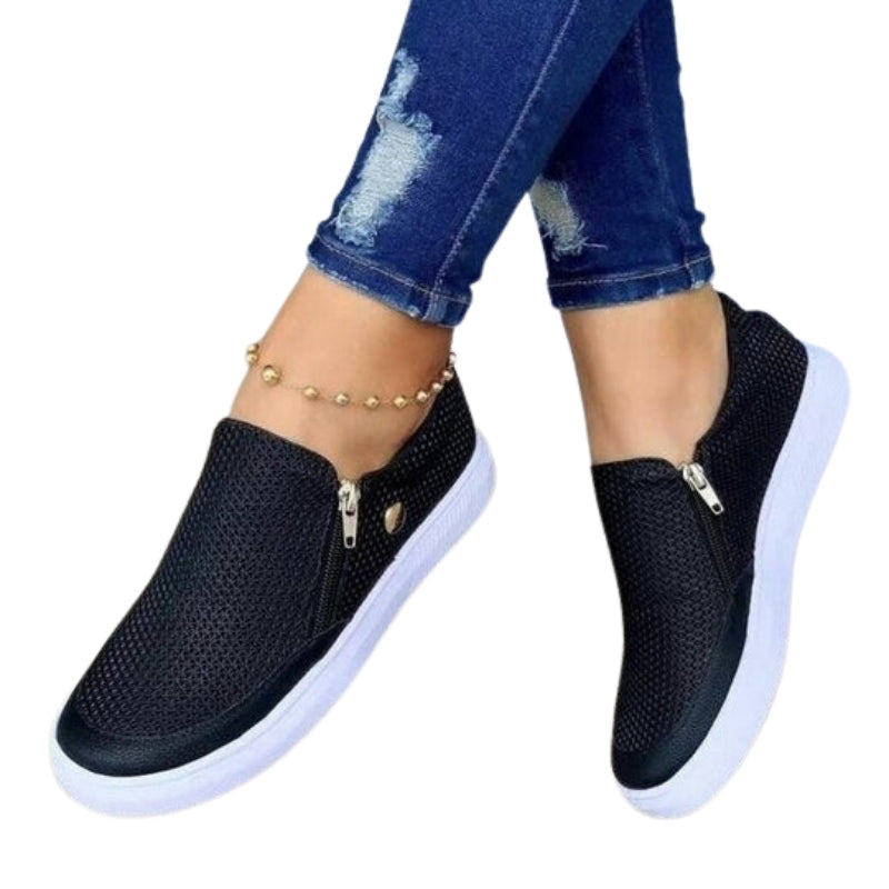 Chaussures décontractées femme à bout rond et semelle plate - PanierRoyale