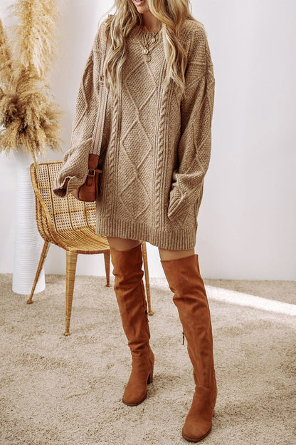 Pull Femme Hiver Chic en Maille Losangée