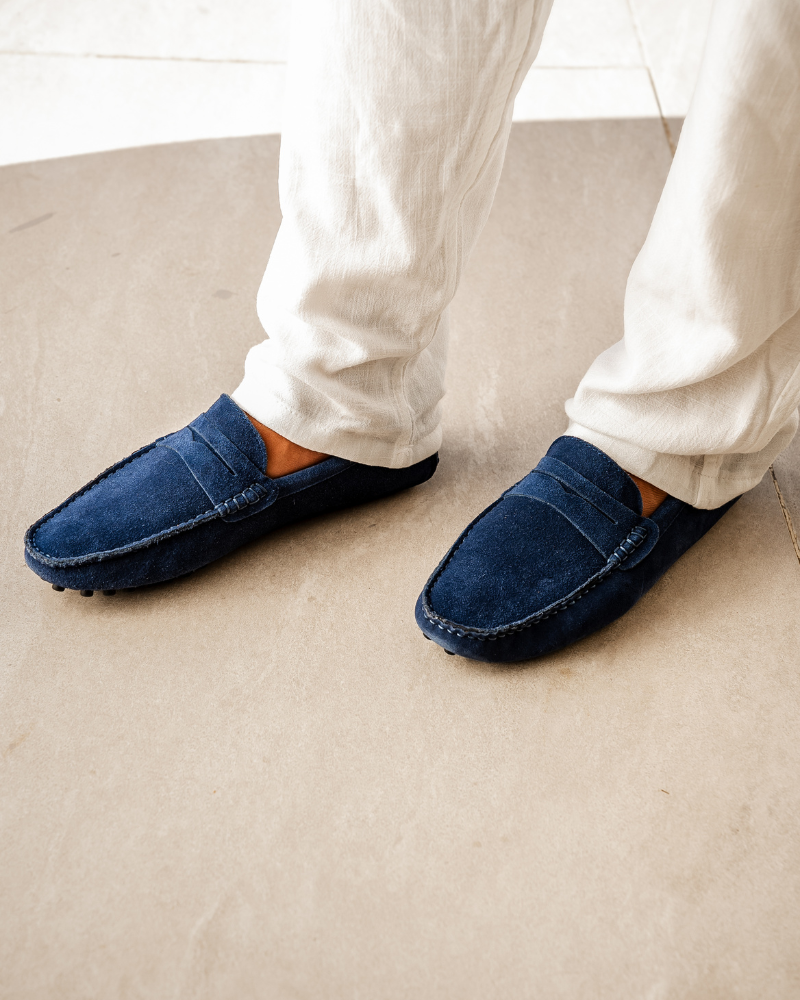 Mocassin Homme Cuir Velours Confortable