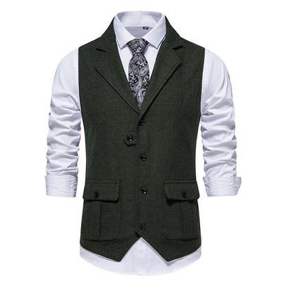 Veste Homme Cuir avec Poches Latérales