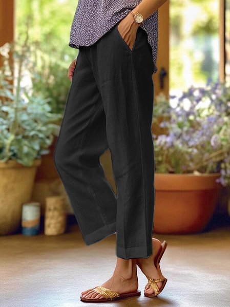 Pantalon Lin Femme Léger et Confortable pour Été