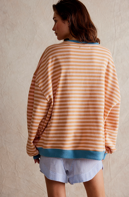 Pull Femme Rayé Col Rond Printemps