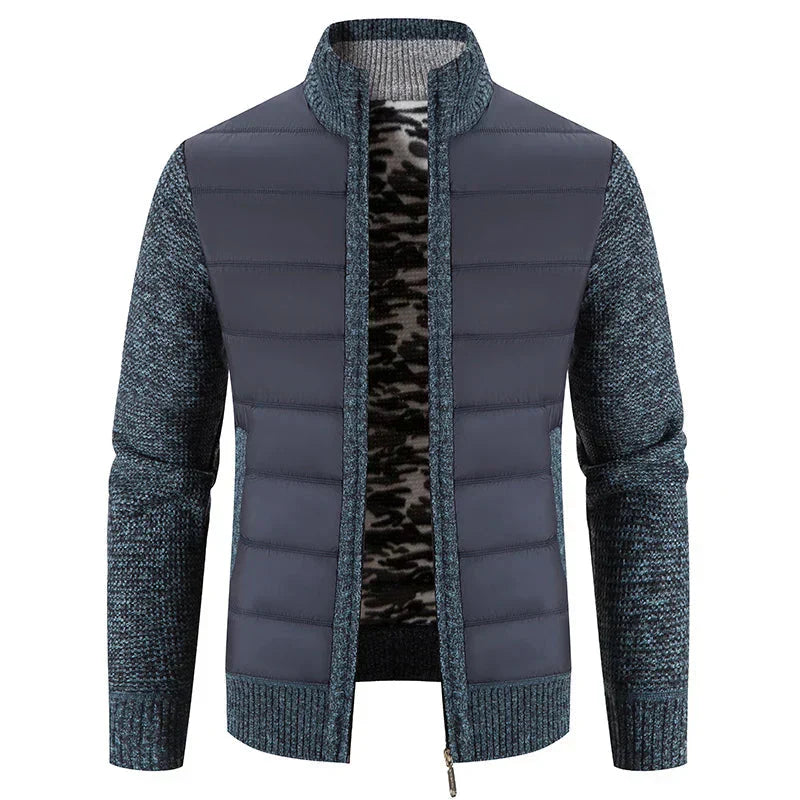 Veste en Maille Col Montant Éclair Zippée