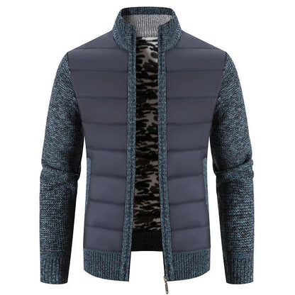 Veste en Maille Col Montant Éclair Zippée