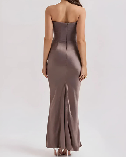 Robe de Mariage pour Invitée Féminine Élégante Longue