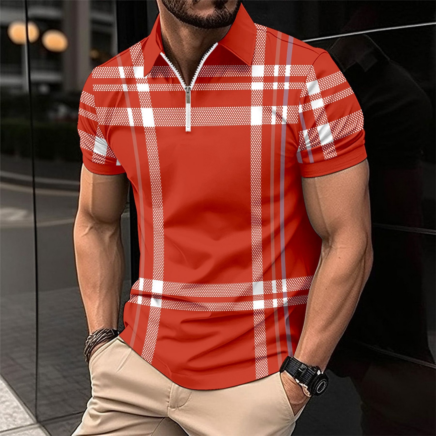 Polo Homme Carreaux Classique et Élégant - BerlinGlamour