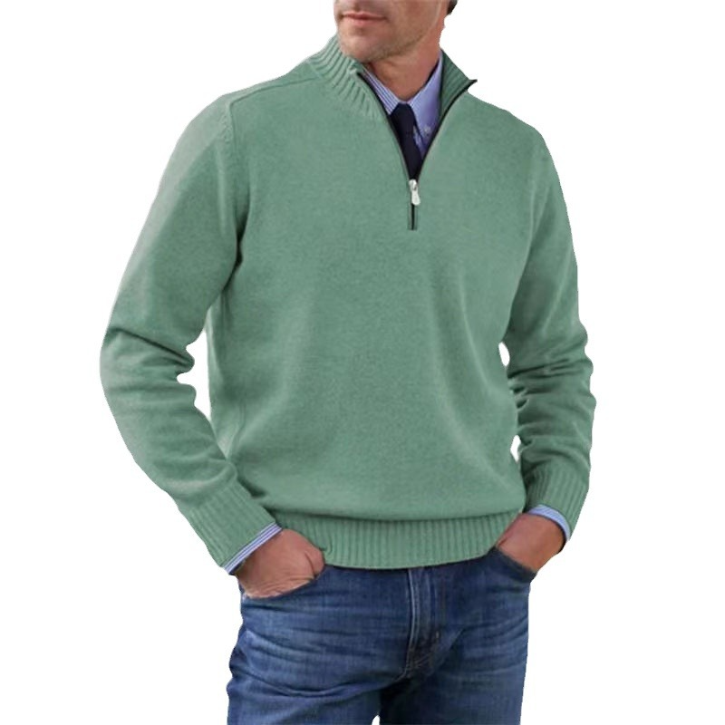 Pull Homme Rouge Bordeaux en Laine Douce