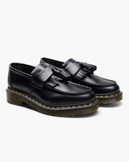 Chaussures Loafer Noir Cuir à Franges Élégantes - BerlinGlamour