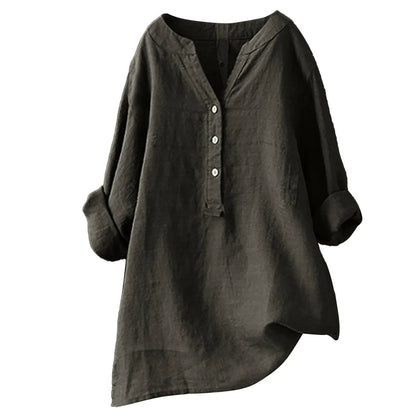 Blouse Femme Chic en Tissu Léger avec Col Rouge Élégant