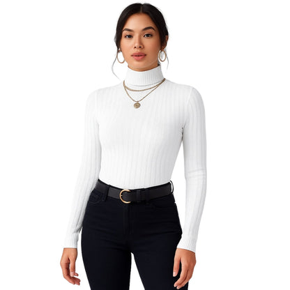 Pull à Manches Longues Col Roulé Chic et Élégant