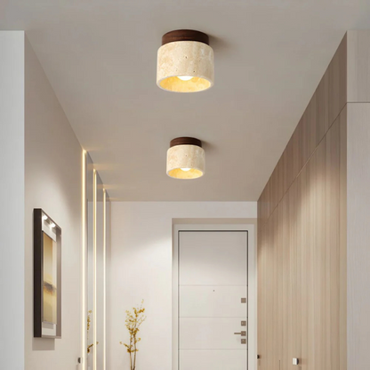 Lampe Plafond Pierre Naturelle Design Élégant - PanierRoyale