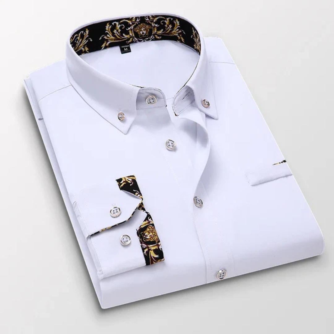 Chemise Homme Taille Grande Manches Longues Coton