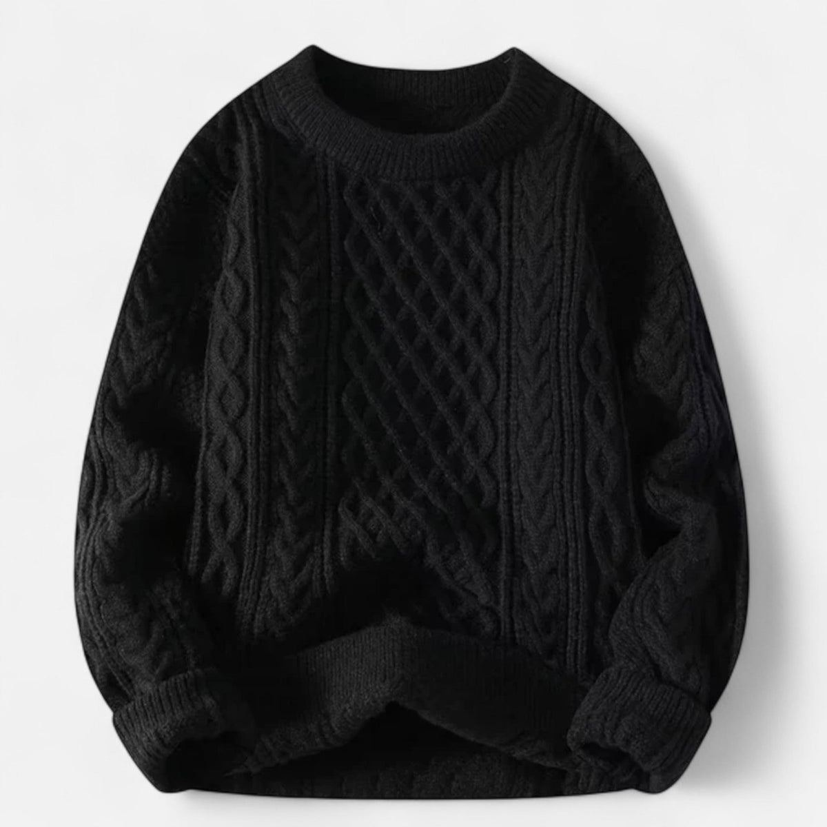 Pull en Laine Rouge Col Rond