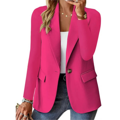 Veste Blazer Femme Élégante Blanc Pur