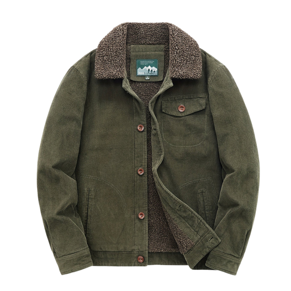 Manteau Homme Léger en Coton avec Poche de Poitrine
