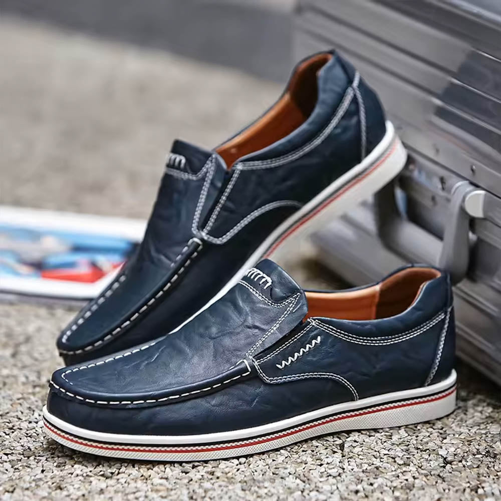 Chaussures Loafers Homme Cuir Contraste élégant