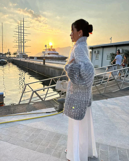 Pull Femme Long Chaud et Doux pour Hiver