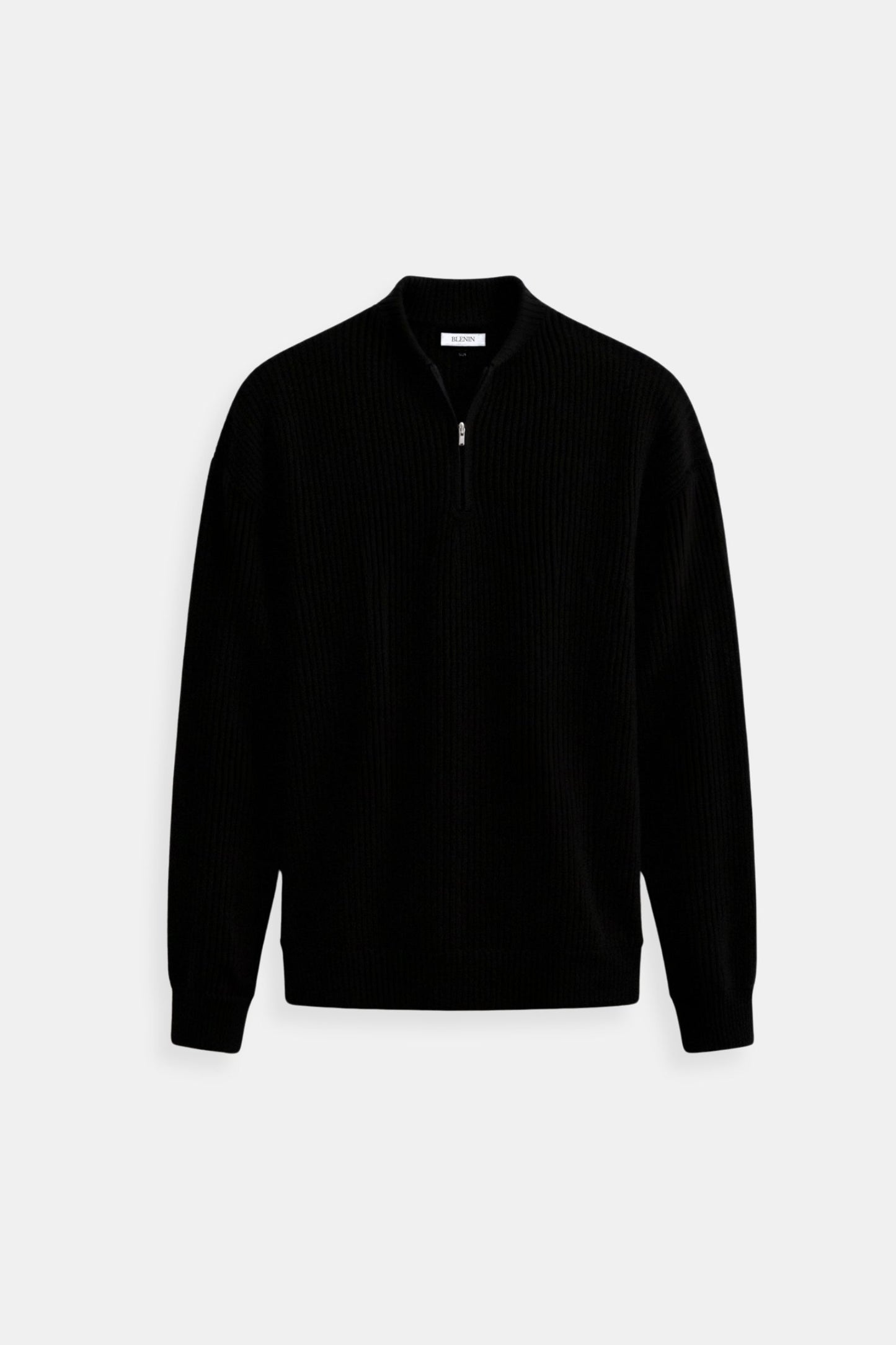 Pullover en maille classique avec fermeture éclair, confortable et élégant