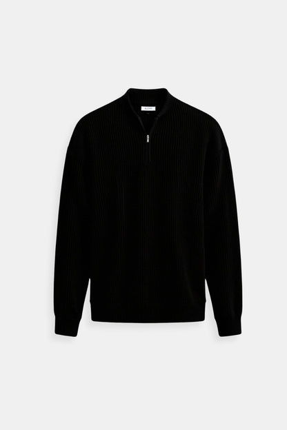 Pullover en maille classique avec fermeture éclair, confortable et élégant