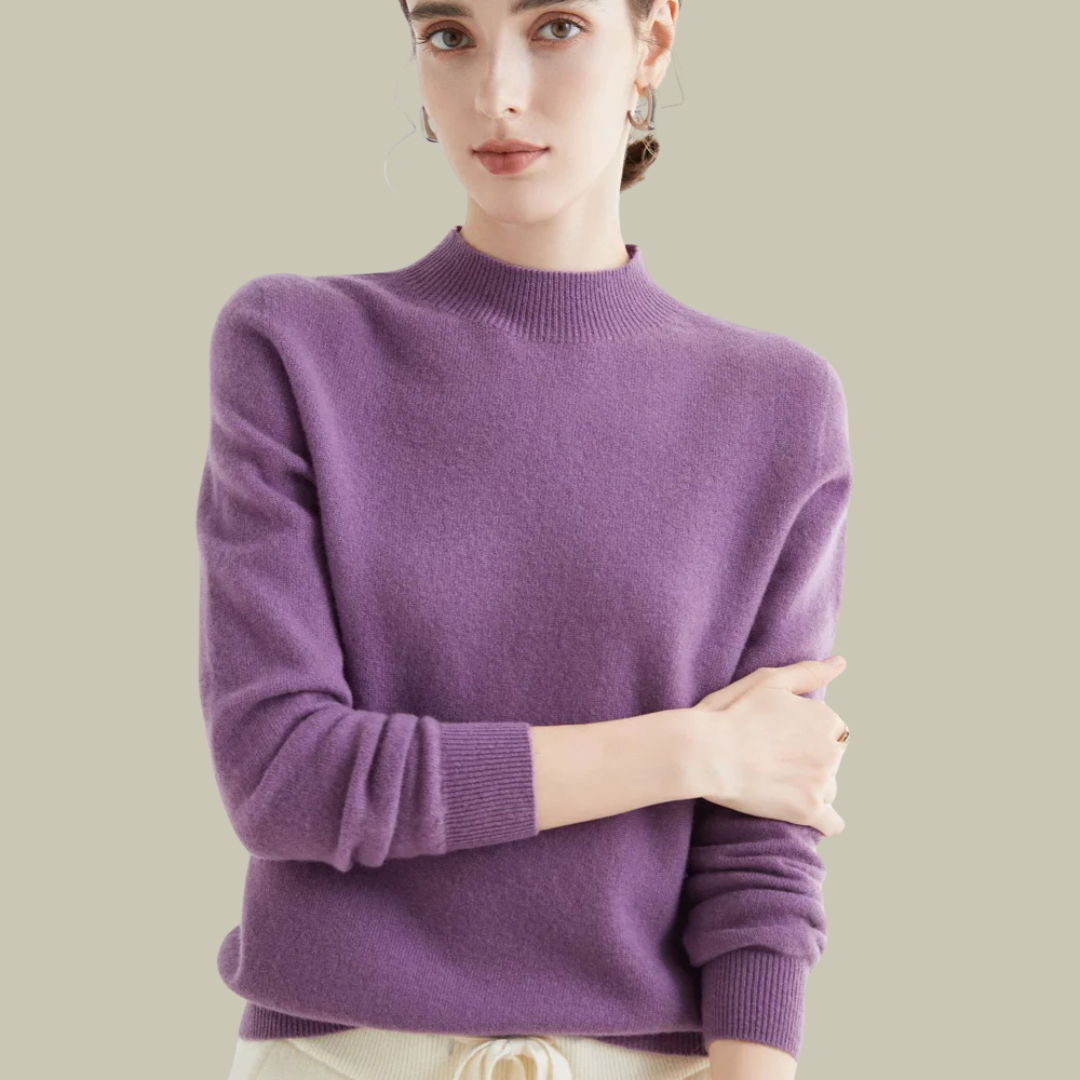 Pull Femme Col Rond en Laine Mérinos Chaud pour Hiver - BerlinGlamour