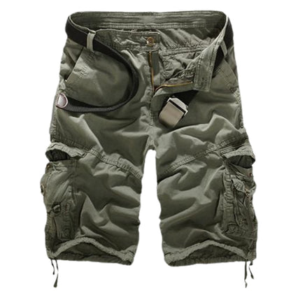 Pantalon Cargo Court avec Ceinture Élastique et Poches Pratiques