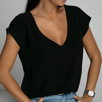 T-shirt Homme Col V Décontracté Été - PanierRoyale