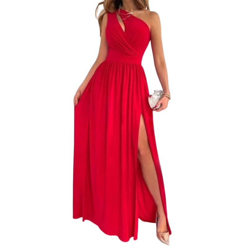 Robe Soirée Longue à Fente Élégante