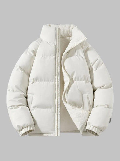 Doudoune Homme Hiver Longue avec Capuchon et Fermeture Éclair